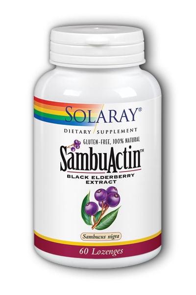 Solaray Sambuactin Elderberry Extract Lozenges, 60 Ct