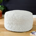 thumbnail image 5 of Sorra Home  Large Indoor Faux Fur Round Bean Pouf/Ottoman Grey, 5 of 5