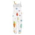 thumbnail image 4 of YUEHUA Toddler Kids Girls Summer Easter Romper Trendy Cute Flowers Print Suspenders Jumpsuit Overalls Bell Bottom Pants Baby Clothes, 4 of 5