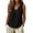 Black, variant on Sheghy Tank Tops for Women 100%Cotton Women's Solid Color V-neck Sleeveless Button Casual Cotton and Linen Top