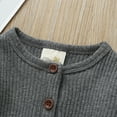 thumbnail image 5 of Izhansean Newborn Baby Boy Girl Long Sleeve Knitted Romper Jumpsuit One-Pieces Clothes Gray 3-6 Months, 5 of 8