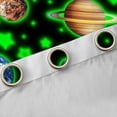 thumbnail image 4 of Feelyou Earth Planet Curtains Pack of 2 (52x84 Each), Neon Green Stars Window Curtains, 4 of 6