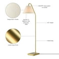 thumbnail image 4 of Globe Electric 91009573 62" Tall Arc Floor Lamp - Brass, 4 of 7