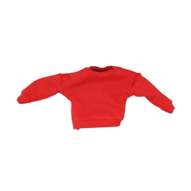 Figura de acción a escala 1/12, suéter, armario para niños, decoración, ropa en miniatura para 6 Rojo