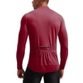 thumbnail image 6 of Mens Quarter Zip Cycling Jersey Long Sleeve Athletic Compression Running Shirt Sun Protection Dry Fit Gym Track Tee，3XL, 6 of 6