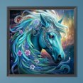 thumbnail image 2 of 5D bricolaje taladro redondo completo diamante pintura caballo Kit decoración del hogar arte artesanía JShteea El nuevo, 2 of 9