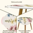 thumbnail image 6 of Triangle Nesting Coffee Table Set of 2 Vintage Wildflowers Botanical Colorful Rustic Style Floral End Table Modern Minimalist Side Table Set for Living Room Bedroom, 6 of 8
