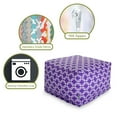 thumbnail image 6 of Majestic Home Goods Decorative Purple Links Large Ottoman, 6 of 6