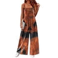 thumbnail image 7 of Womens Fall Fashion Jumpsuit Spooky Season Casual Overalls Wide Leg Pants with Pockets, Halloween Trick or Treat Party Costume 3XL, 7 of 7