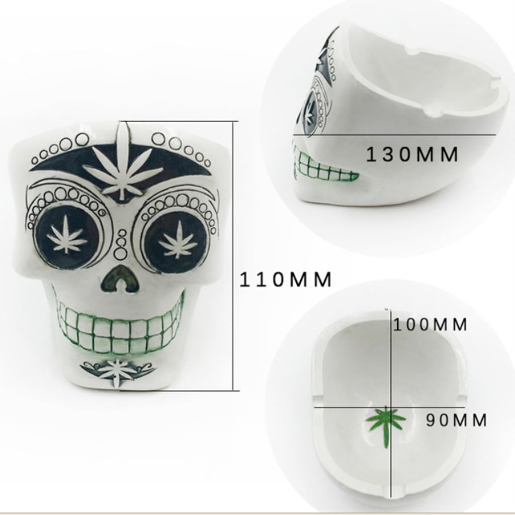 Human Skull Replica Resin Model Gift Prop Personality Ashtray Home Decoration 