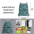 thumbnail image 2 of Naloa Floral Drawstring Backpack String Bag Cinch Water Resistant for Gym Shopping Sport Yoga, 2 of 6