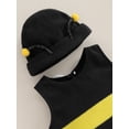 thumbnail image 4 of Newborn Infant Baby Boy Girl Bee Romper Cute Bumblebee Jumpsuit with Hat 2Pcs Halloween Outfits Fall Clothes Set, 4 of 6