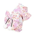 thumbnail image 3 of Vestido de gato, ropa para gatos para perros pequeños, disfraz de fiesta navideña, trajes con patrón de flores con pajarita, elegante disfraz para Rosa, 3 of 8