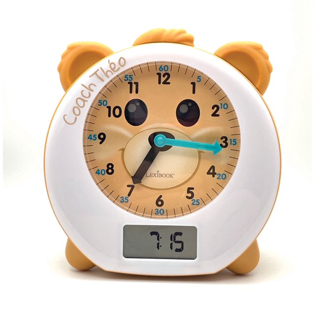 Lexibook Coach THEO, Mi Entrenador Del Sueño,Reloj Despertador Educativo con Función de Narrador de Historias y Luces (Versión en Inglés) RLT100EN