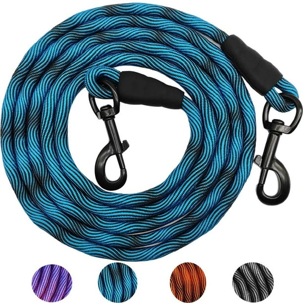 8FT/10FT Dog Tie Out/Check Cord, Heavy Duty Nylon Rope Training Leash  3/8-Inch Thick, Great for Strong Small Medium Large Dogs Indoor or Outdoor  Walking, Camping, Hiking, Playing 