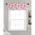 thumbnail image 3 of Red Gnomes Valentines Linen Curtain Valance for Bedroom/Bathroom/Kitchen/Office/Living/Dining Room Window,Love Heart Floral Pink Rod Pocket Topper Decorative Cafe Drapes Panel 42"x18", 3 of 6