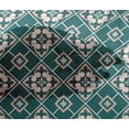 thumbnail image 4 of oneOone Viscose Chiffon Teal Green Fabric Floral & Tiles Moroccan Sewing Material Print Fabric By The Yard 42 Inch Wide, 4 of 4