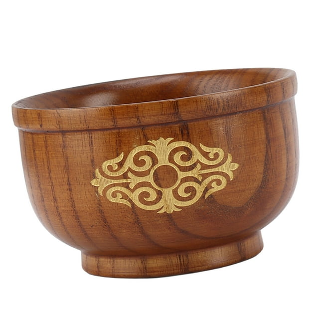 Round Wooden Bowls, Exquisite Elegant Jujube Wooden Rice Bowl Tableware Handmade Wood Bowls Salad Bowl For Candy, Fruits, Appetizer, And Snacks, Anti Scalding
