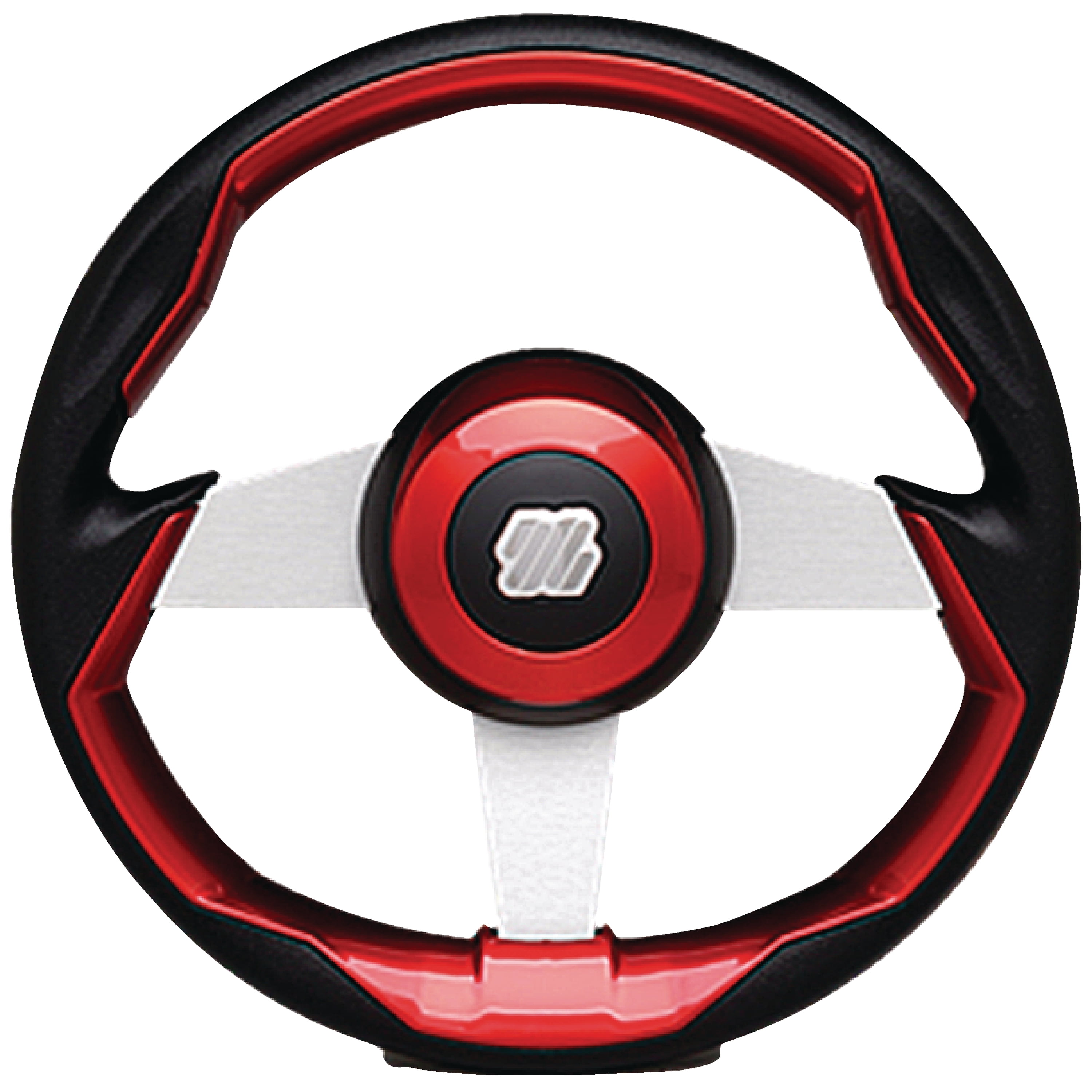 Uflex Grimani 13.8" Steering Wheel with Silver Spokes & Polyurethane