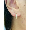 thumbnail image 3 of Argollas Arracadas Oro Solido Real 14K Para Mujer y Hombre 14x14 / CZ 14K Solid Gold Huggies Hoop Earrings for Womens Mens Everyday Earrings, 3 of 8