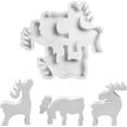 thumbnail image 2 of ¡Rebajas Sorprendentes!, Adornos de tres alces Moldes decorativos de cemento y yeso Moldes de silicona Moldes para repostería Akmoler, 2 of 6
