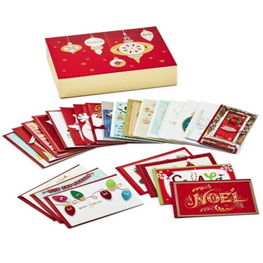 Hallmark Boxed Handmade Christmas Greeting Cards Assortment (Set of 24 Special Holiday Greeting Cards and Envelopes)