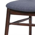 thumbnail image 2 of GDF Studio Gemma Mid Century Modern Fabric Upholstered Dining Chairs, Set of 2, Charcoal and Walnut, 2 of 8