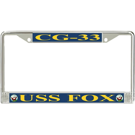 USS Fox CG-33 License Plate Frame