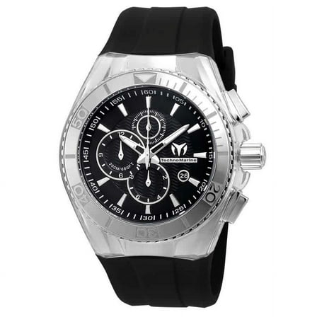 Technomarine Men's TM-115042 Watch Black & Silver Cruise Original Chronograph Interchangeable Band