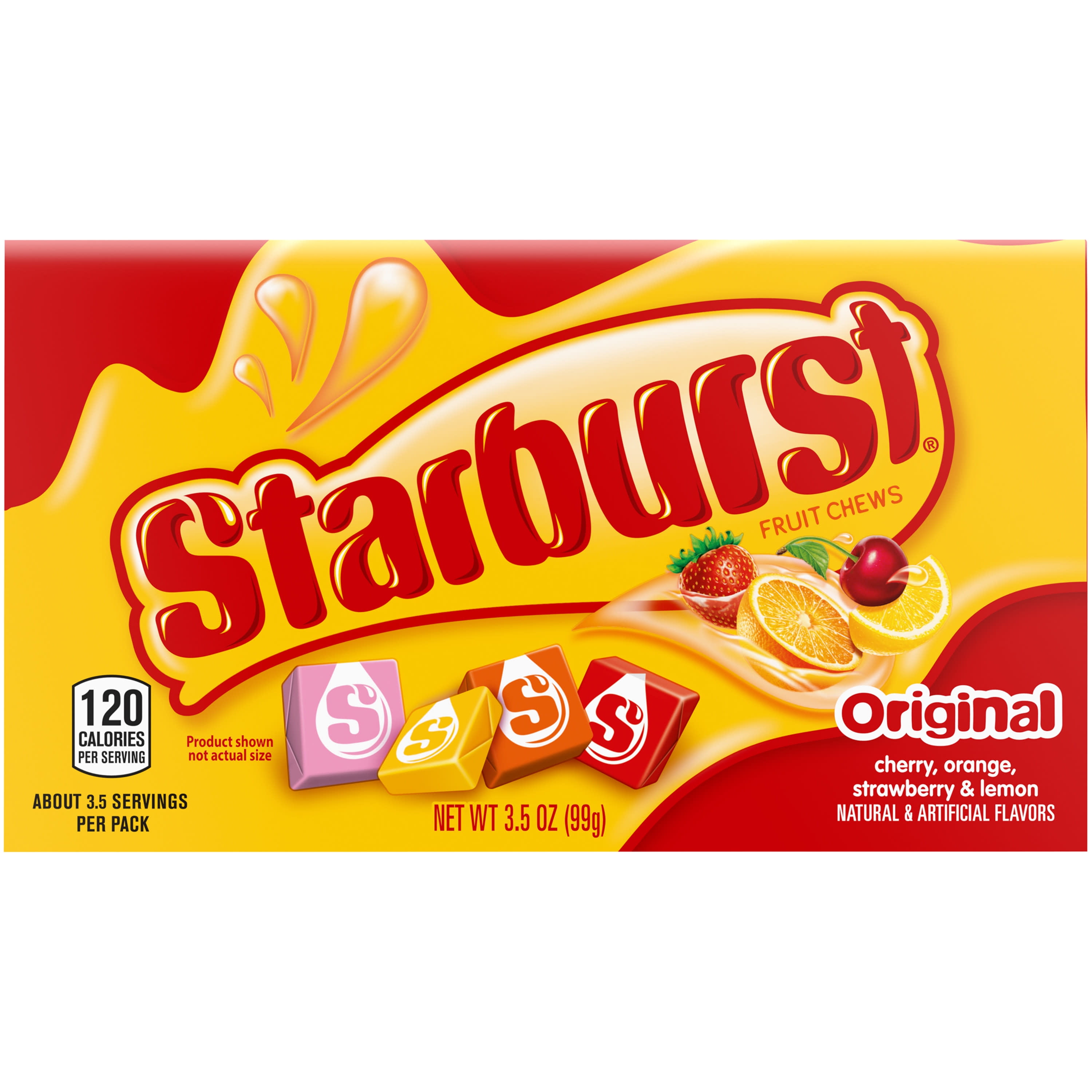 Starburst Original Fruit Chews Gummy Candy Theater Box - 3.5 oz Box