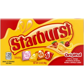 Starburst Original Fruit Chews Gummy Candy Theater Box - 3.5 oz Box