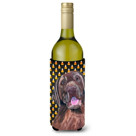 

Caroline s Treasures SC9157LITERK Labrador Chocolate Candy Corn Halloween Portrait Wine Bottle Hugger Wine Bottle