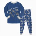 thumbnail image 2 of TOWED22 Little Boys Pajamas for Toddler Clothes Set Train Long Sleeve Cotton 2 Piece Kids Pjs Fall Winter Sleepwear 6-12 Months 12-24 Months 2t 3t 4t 5t 6t 7t 8t 9t Children,Blue,2-3 Y, 2 of 7