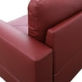 thumbnail image 7 of Hommoo Living Room Furniture Set, Faux Leather Modern Sectional Sofa, L Shaped 4-Seat Couch Sofa Set for Home, Apartment, Dorm, 16'' Back Height, Red(No Ottomans), 7 of 7