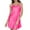 Hot Pink, variant on Prolriy Satin Nightgowns for Women, Women's Summer Strap Thin Slim Fit Solid Color Hanging Dress Loungewear Womens Dresses Blue L