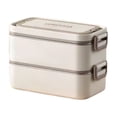 thumbnail image 1 of kurtrusly Heat Preservation Heating Lunch Box For On Go Large Capacity Lunch Box Microwave Matte white No thermal bag, 1 of 6