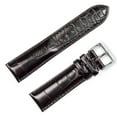 thumbnail image 2 of deBeer brand Crocodile Grain Watch Band - Black 19mm, 2 of 4
