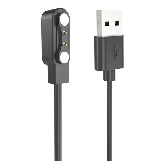 Cable de carga rápida magnética 1M USB Cable de carga de 2 pines para COLMI I30 Smartwatch