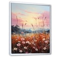 thumbnail image 2 of Designart "Meadow peaceful Morning painting" Floral Floater Framed Canvas Art Print, 2 of 7