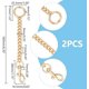 thumbnail image 3 of 2 cadenas de aleación para bolso, color oro claro, extensores de 16 cm, cadena metálica para bolso de hombro con anilla de resorte y gancho giratorio, 3 of 9