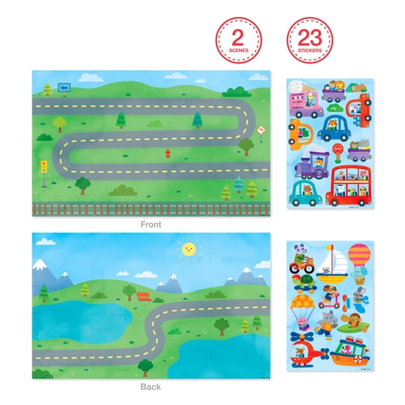 American Greetings Road Scene Sticker Set