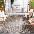 thumbnail image 2 of SAFAVIEH Courtyard Nicholas Geometric Diamonds Indoor/Outdoor Area Rug, 8' x 11', Black/Natural, 2 of 14