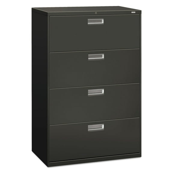 HON 4 Drawers Lateral Lockable Filing Cabinet, Charcoal