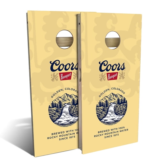 Skip's Garage | Coors Banquet Cornhole Board Set | Includes Boards & Bags | Choose Your Size & Accessories