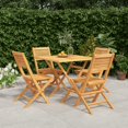 thumbnail image 1 of vidaXL 5 Piece Garden Dining Set Solid Wood Teak, 1 of 5