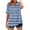 B-Blue, variant on GERsome Women's Short Sleeve T Shirts Button V Neck Tops Casual Color Block Striped Tees Lightweight Soft Loose Fit Summer Shirts, Sizes S-2XL