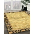 thumbnail image 3 of Ahgly Company Machine Washable Indoor Square Abstract Yellow Area Rugs, 3' Square, 3 of 7
