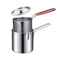 thumbnail image 2 of DLMCUH 304 Stainless Steel Deep Fryer,Portable Mini Deep Fryer with Basket,Multifunctional Fryer for Home Kitchen and Outdoor Use,5.51 Inch ﻿, 2 of 7