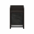 thumbnail image 4 of Furinno Viola End Table, Side Table with Storage Bins, Dark Oak/Black, 4 of 5
