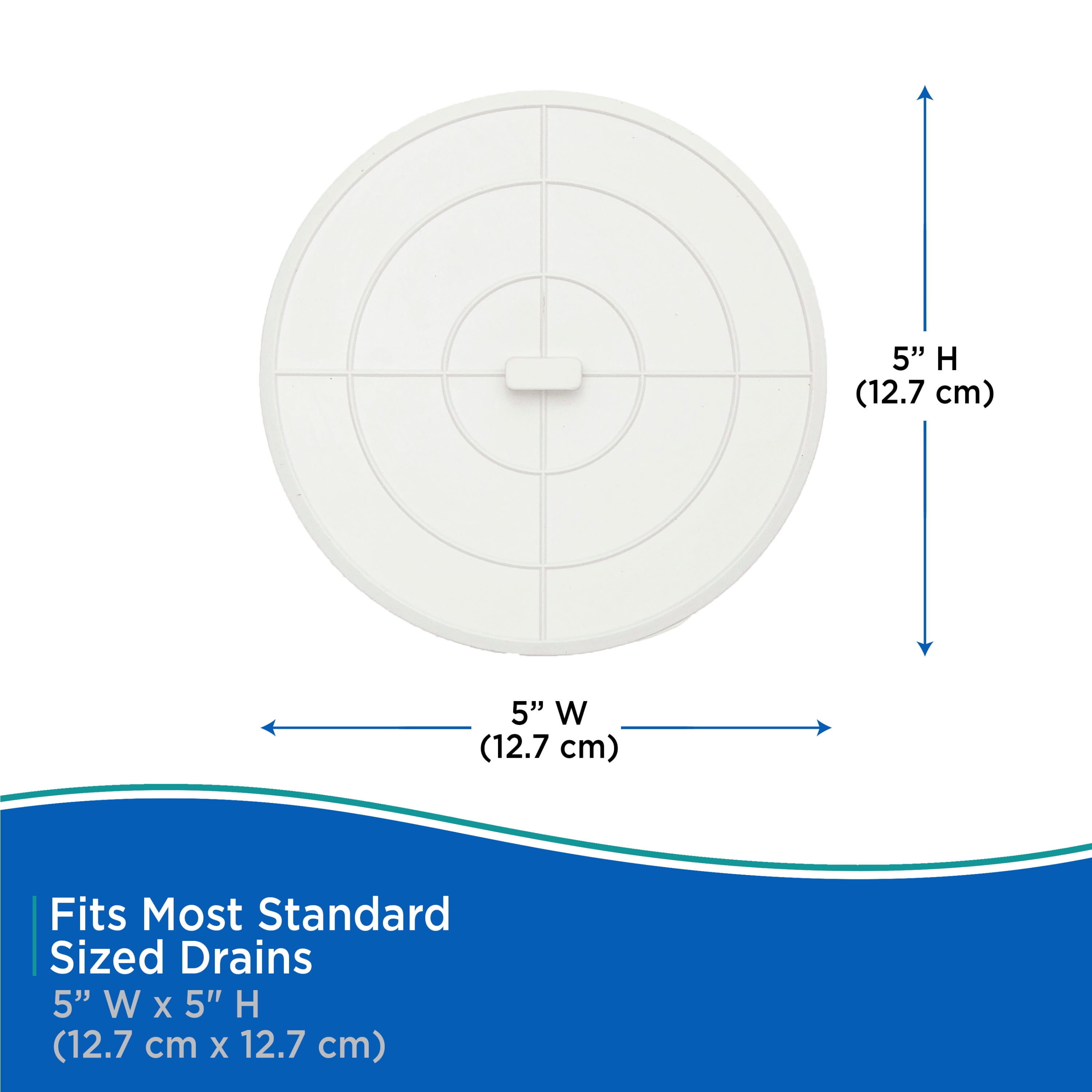 Kenney Rubber Drain Stopper, 5" Diameter, White